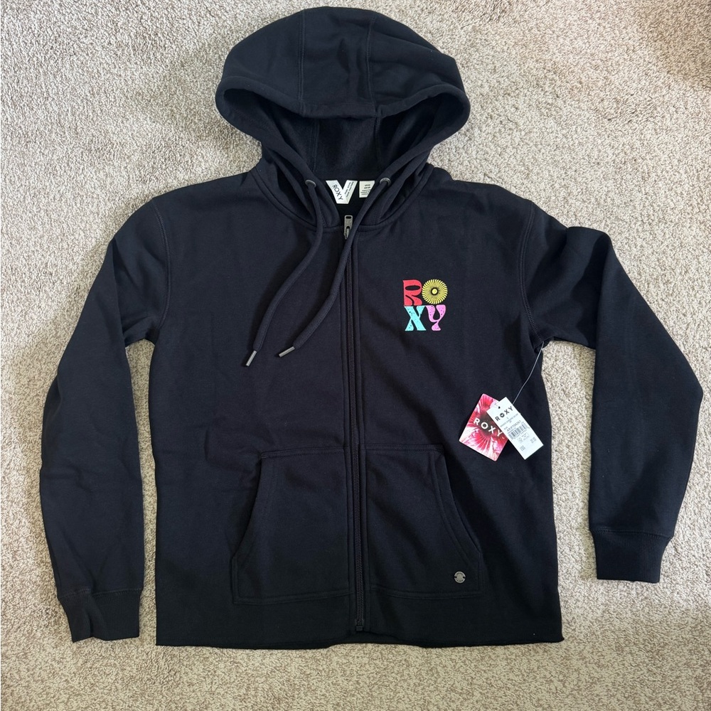 Roxy, Black, Hoodie Sweatshirt, NWT